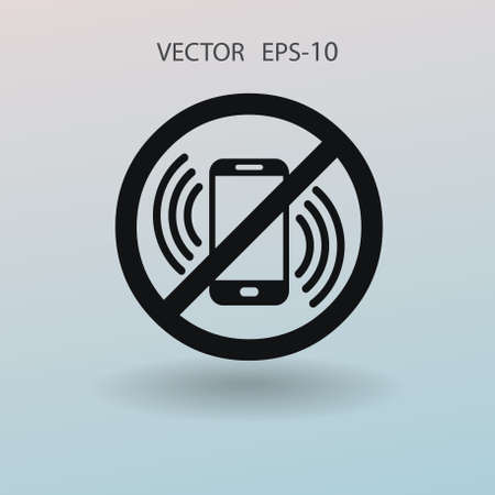 turn off phone icon. vector illustrationのイラスト素材