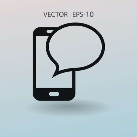 sms icon. vector illustrationのイラスト素材