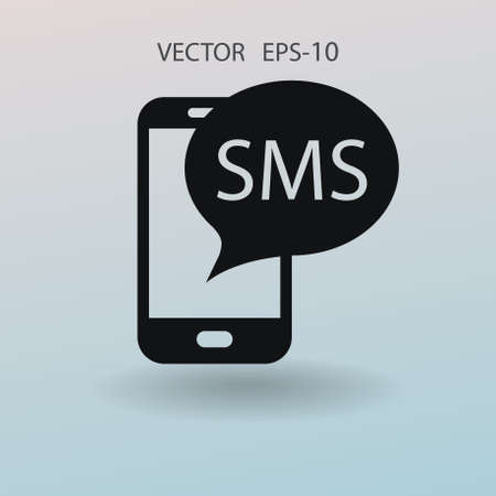 sms icon. vector illustrationのイラスト素材