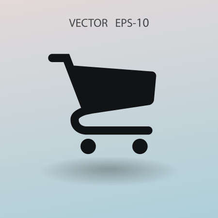 Flat icon of shopping chart. vector illustrationのイラスト素材