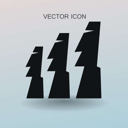 Easter island statues vector icon illustrarionのイラスト素材