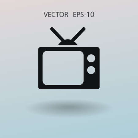 Flat icon of tv. vector illustrationのイラスト素材