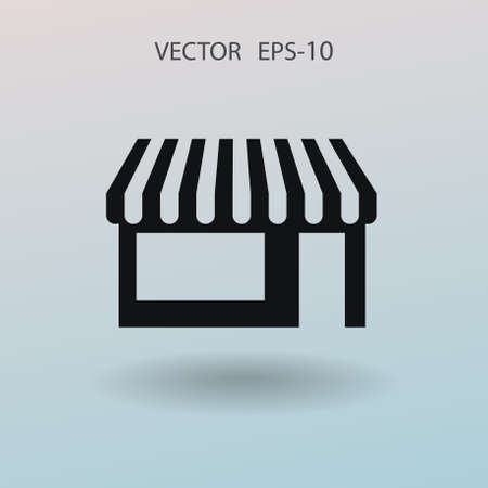 Flat Store icon, vector illustrationのイラスト素材