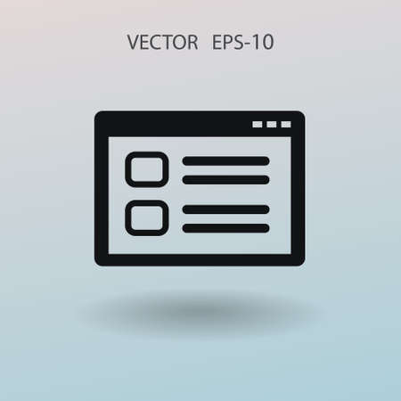 Flat Web window icon, vector illustrationのイラスト素材