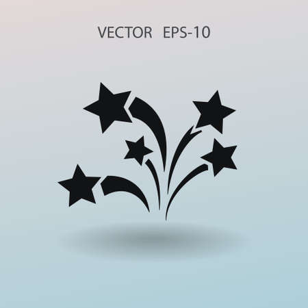 Flat a firework icon. Vector.のイラスト素材