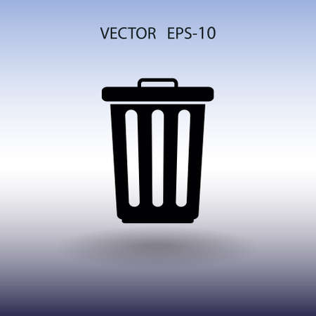 Flat a paper basket icon. vector illustrationのイラスト素材