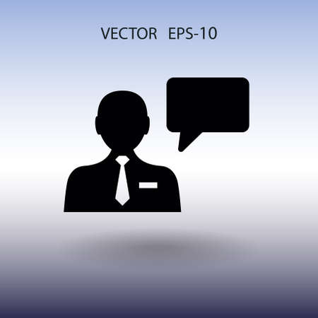 Flat icon of support. vector illustrationのイラスト素材