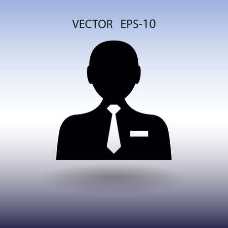 Flat icon of businessman. vector illustrationのイラスト素材