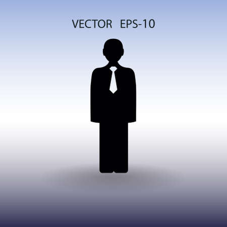 Flat icon of businessman. vector illustrationのイラスト素材