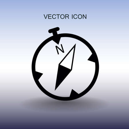 Flat compass icon. vector illustrationのイラスト素材