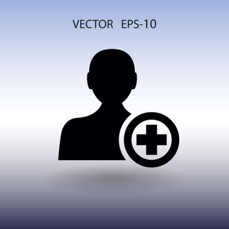 Flat icon of add friend vector illustrationのイラスト素材