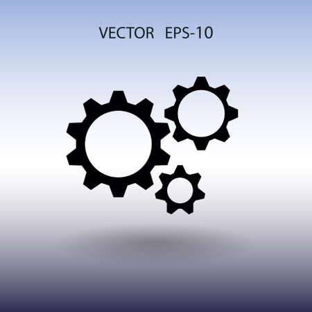 Flat icon of gears. vector illustrationのイラスト素材