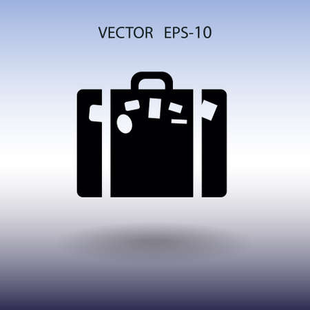 Flat icon of bag vector illustrationのイラスト素材