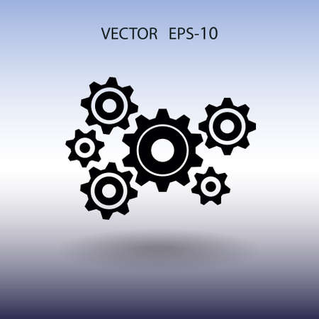 Gears icon. vector illustrationのイラスト素材