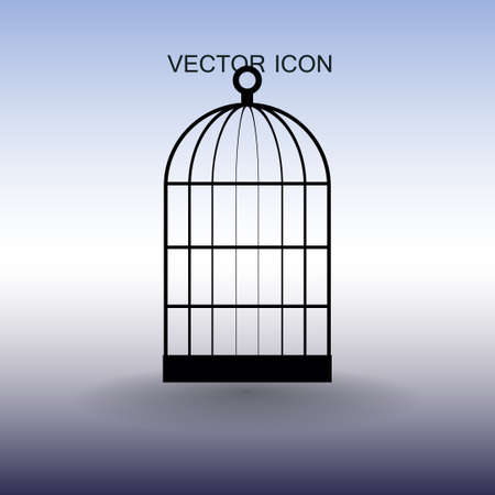 cage life and transport of birds vector iconのイラスト素材