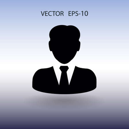 Flat icon of businessman. vector illustrationのイラスト素材