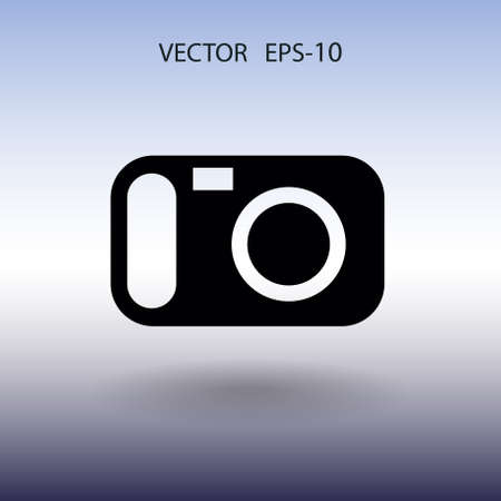 Flat icon of a camera. vector illustrationのイラスト素材