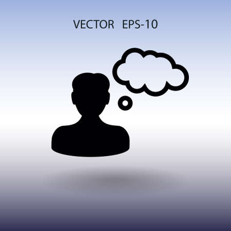 Flat icon of businessman. vector illustrationのイラスト素材