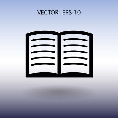 Flat icon of book. vector illustrationのイラスト素材