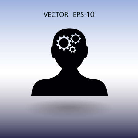 Thinking icon. vector illustrationのイラスト素材