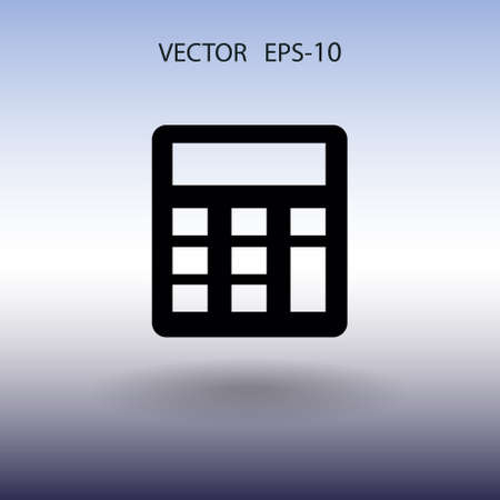 Flat icon of calculator. vector illustrationのイラスト素材