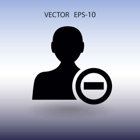 Remove contact icon. vector illustrationのイラスト素材