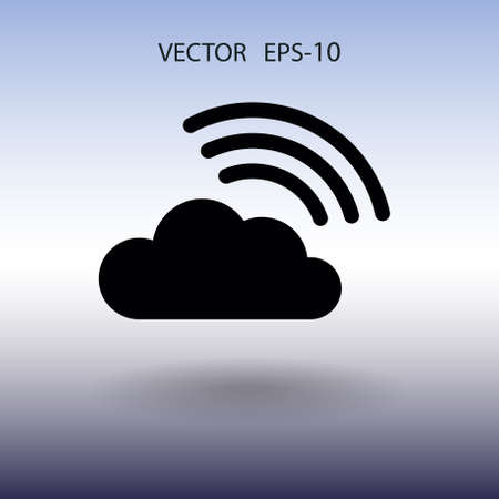 Flat icon of cloud. vector illustrationのイラスト素材