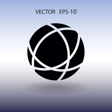 Flat icon of globe. vector illustrationのイラスト素材