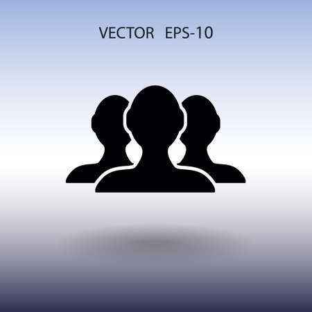 Flat icon of team work. vector illustrationのイラスト素材