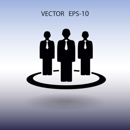 Flat icon of team work. vector illustrationのイラスト素材