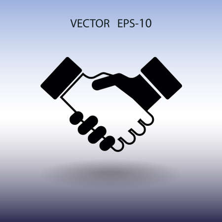 Flat  icon of heandshake. vector illustrationのイラスト素材