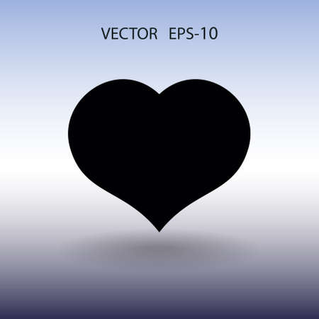 Flat icon of heart. vector illustrationのイラスト素材