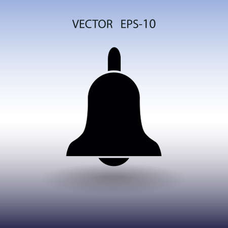 Flat icon of bell. vector illustrationのイラスト素材
