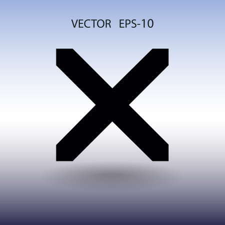 Flat  icon of prohibit. vector illustrationのイラスト素材