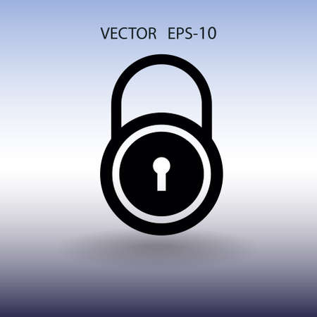 Flat icon of lock. vector illustrationのイラスト素材