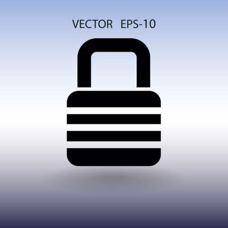 Flat icon of lock. vector illustrationのイラスト素材