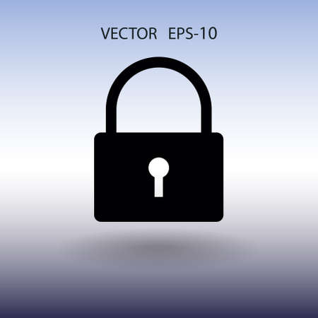 Flat icon of lock. vector illustrationのイラスト素材