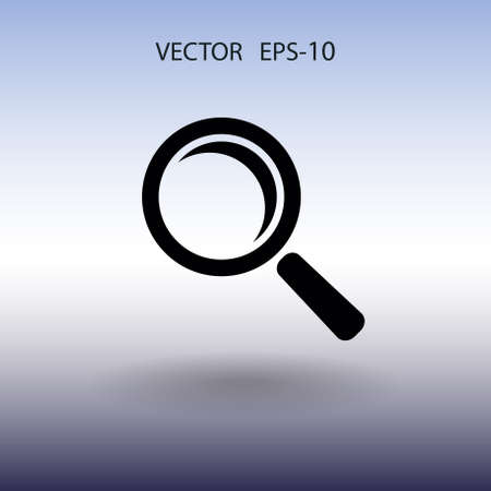 Flat icon of loupe. vector illustrationのイラスト素材