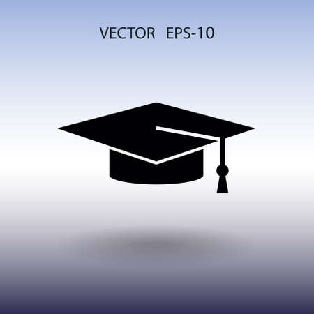 Flat  icon of graduate. vector illustrationのイラスト素材