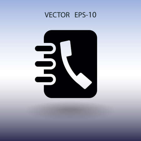 Flat icon of  contacts book. vector illustrationのイラスト素材