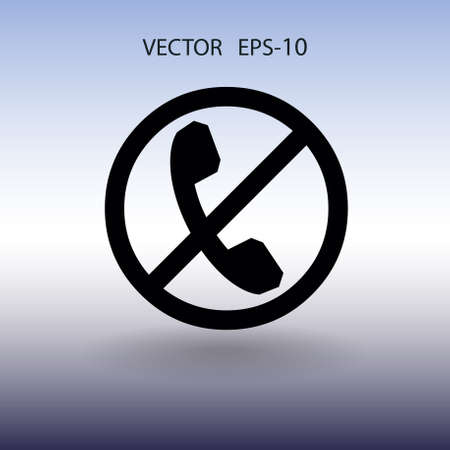 turn off phone icon. vector illustrationのイラスト素材