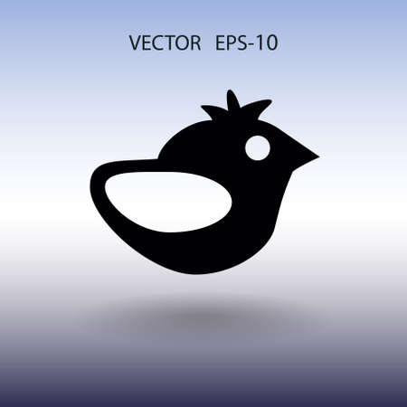 Flat icon of bird. vector illustrationのイラスト素材