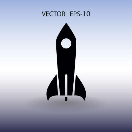 Flat  icon of rocket. vector illustrationのイラスト素材