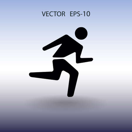 Flat icon of running man. vector illustrationのイラスト素材