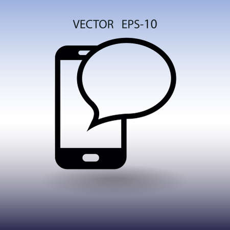 sms icon. vector illustrationのイラスト素材