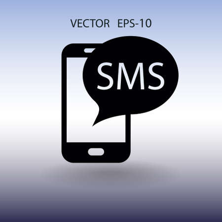 sms icon. vector illustrationのイラスト素材