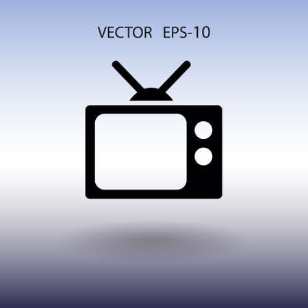 Flat icon of tv. vector illustrationのイラスト素材
