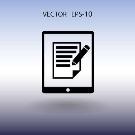 touchpad notes icon. vector illustrationのイラスト素材