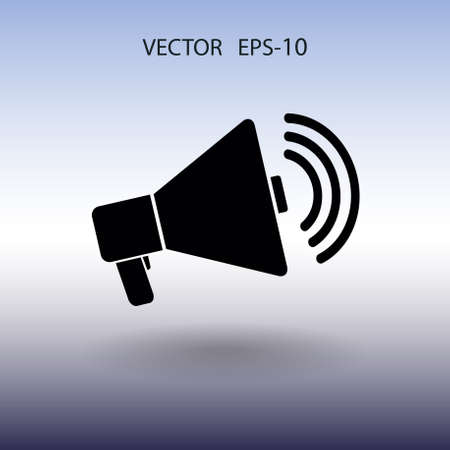 Flat icon of megaphone. vector illustrationのイラスト素材