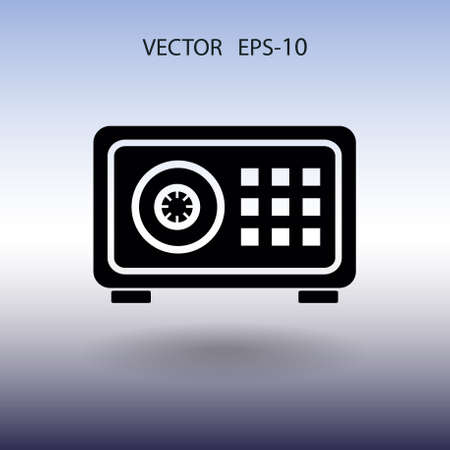 Flat icon of safe. vector illustrationのイラスト素材